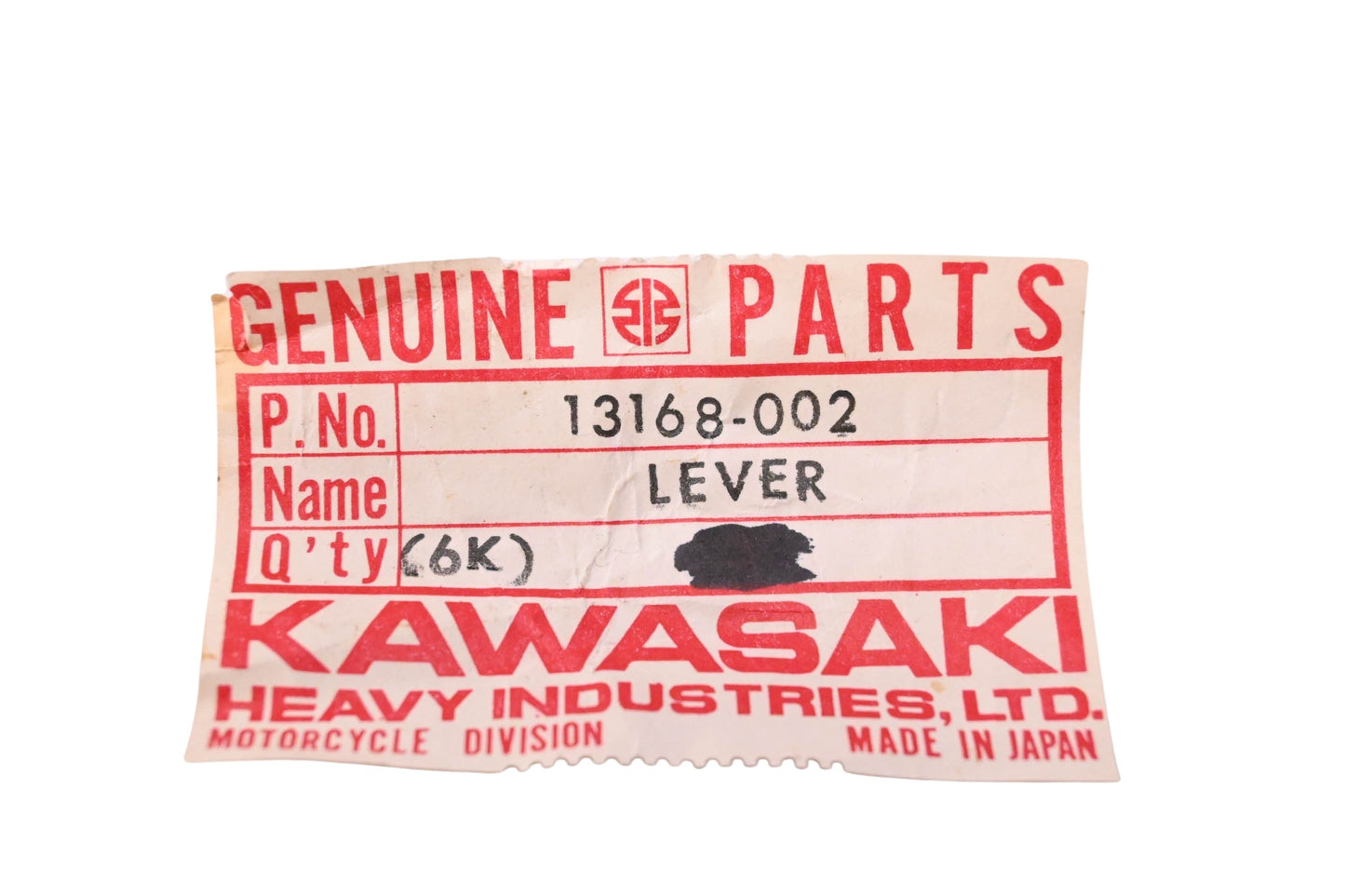 New OEM Kawasaki 13168-002 Gear Change Drum Lever NOS