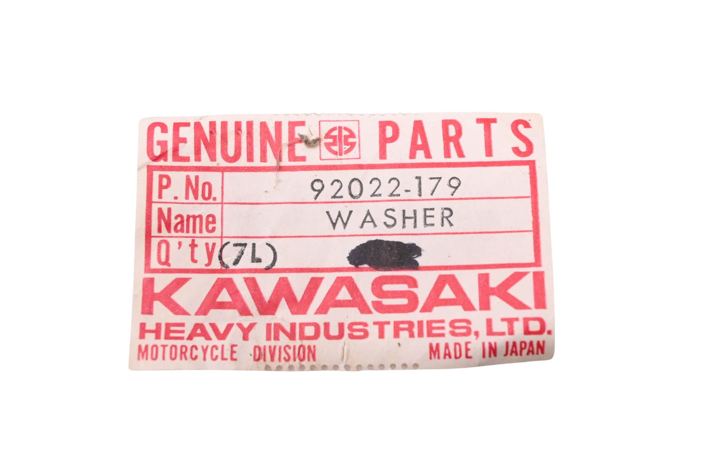 New OEM Kawasaki 92022-179 Steering Stem Plain Washer NOS
