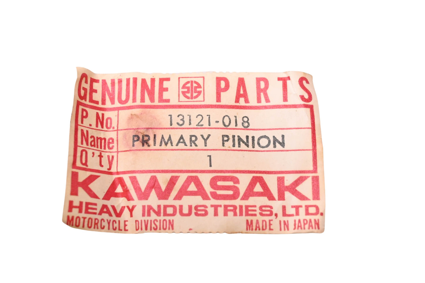 New OEM Kawasaki 13121-018 Primary Pinion NOS