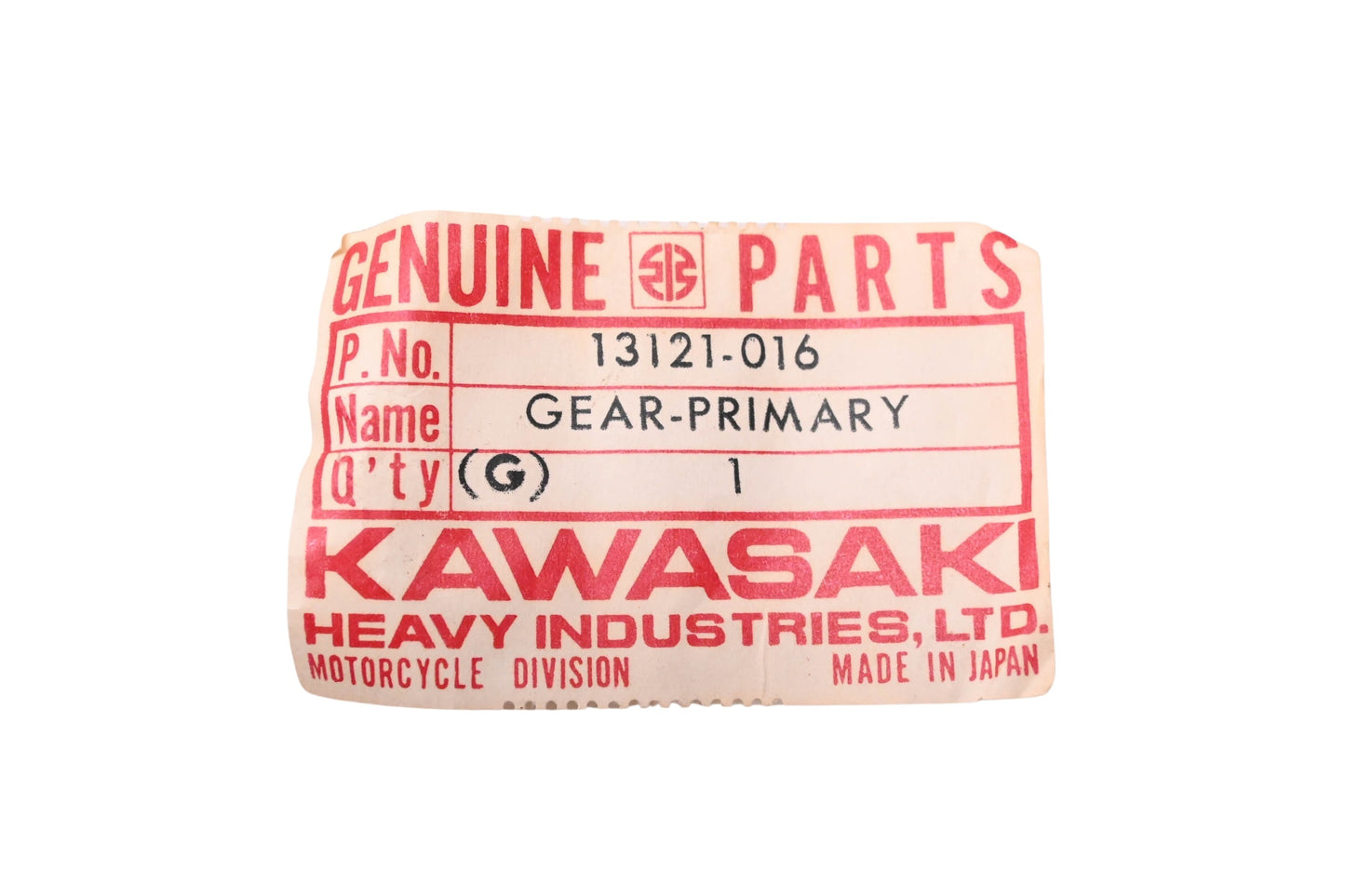 New OEM Kawasaki 13121-016 Primary Gear NOS