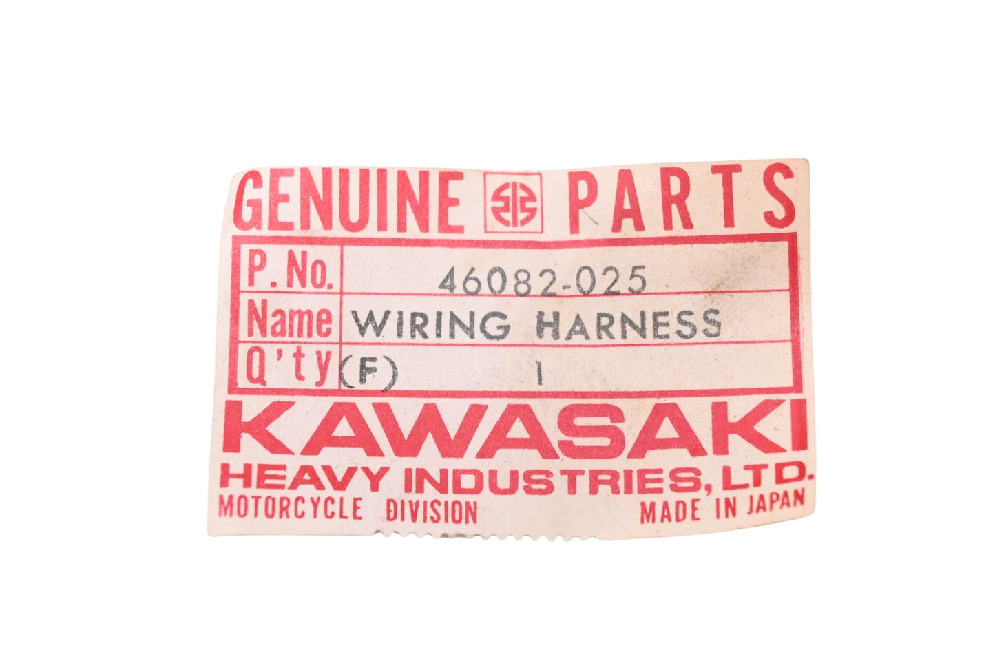 New OEM Kawasaki 46082-025 Dual Purpose Wiring Harness NOS