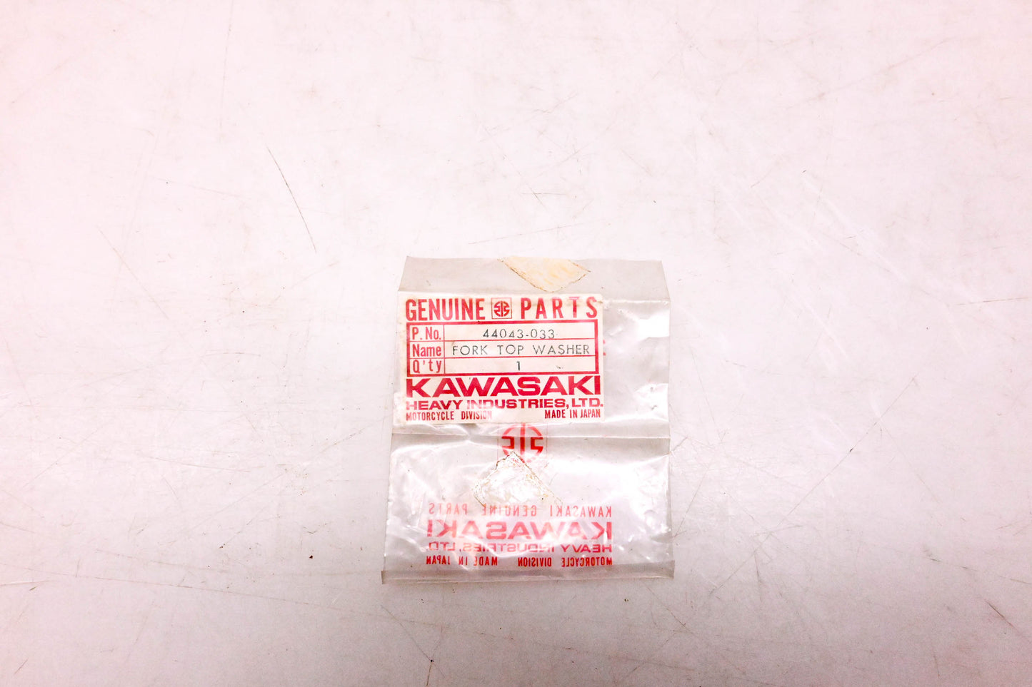 New OEM Kawasaki 44043-033 Fork Top Washer NOS