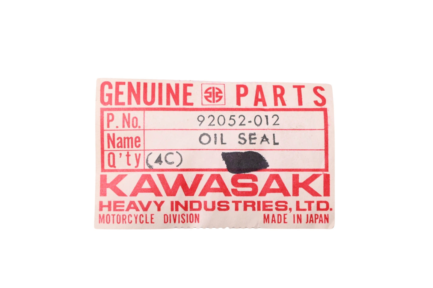 New OEM Kawasaki 92050-012 Oil Seal NOS