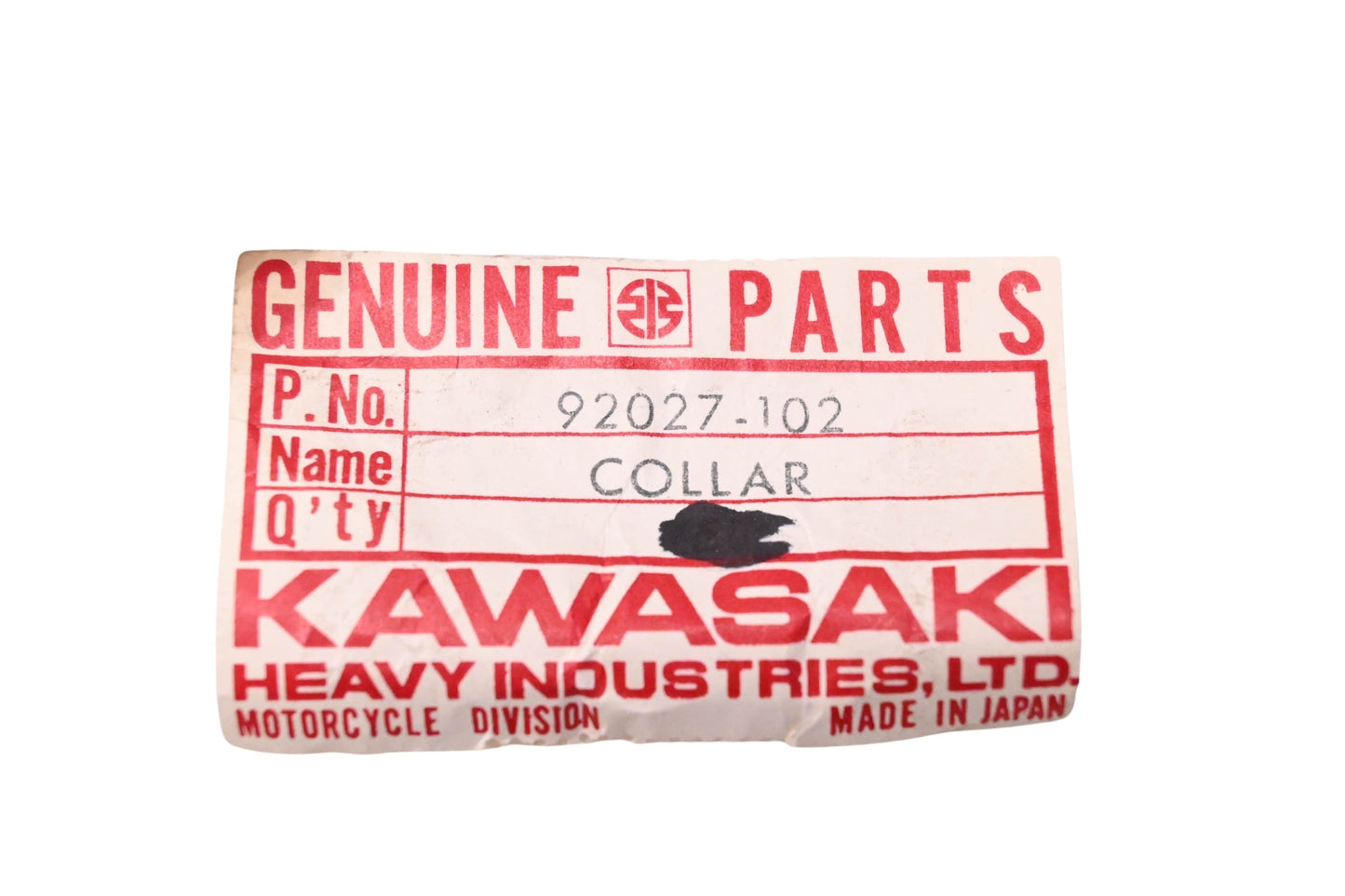 New OEM Kawasaki 92027-102 Collar NOS