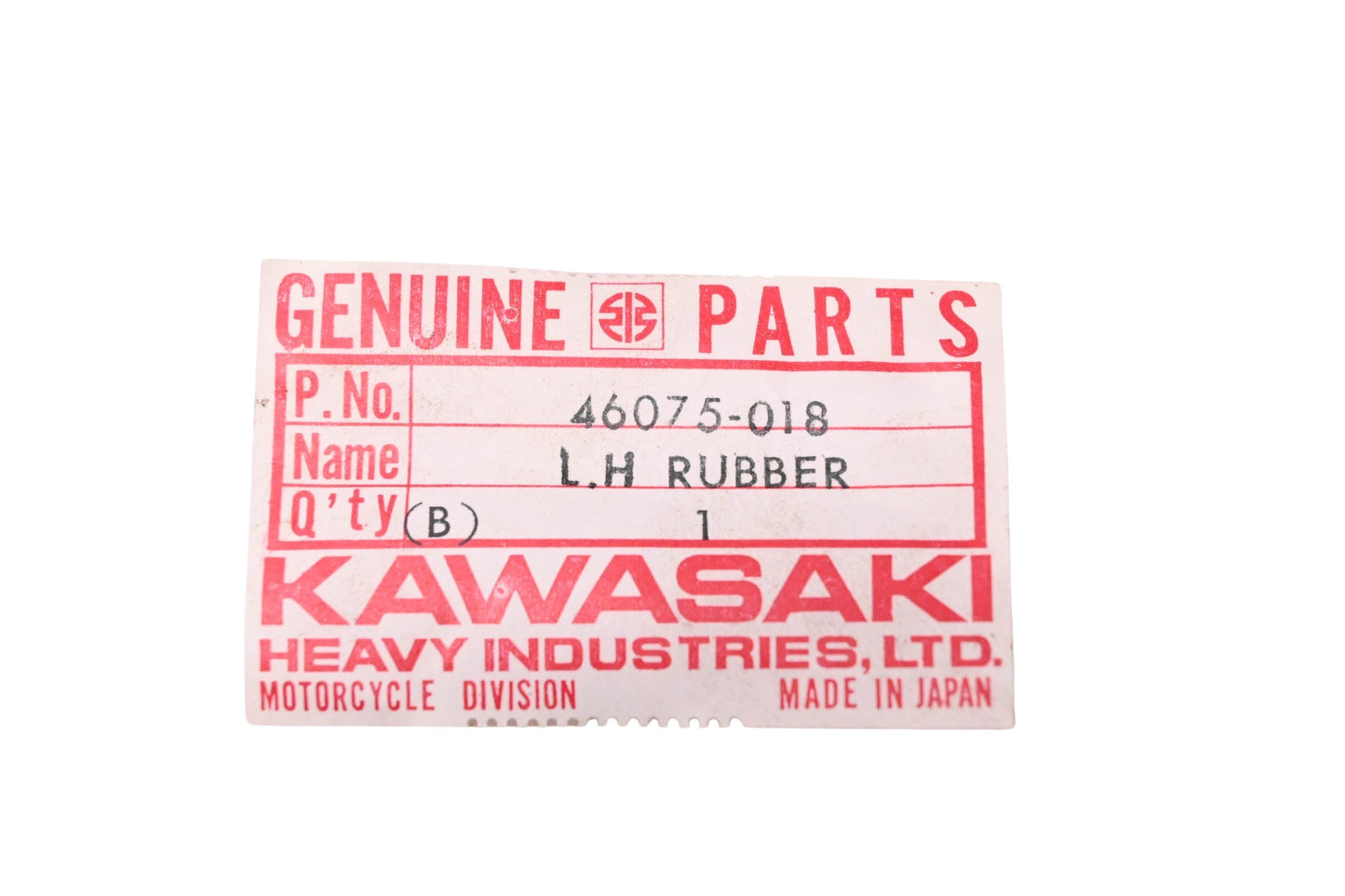 New OEM Kawasaki 46075-018 Left Handlebar Grip NOS