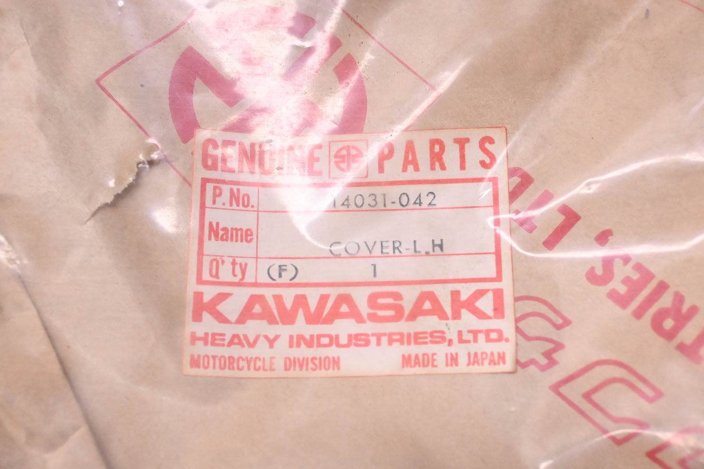 New OEM Kawasaki 14031-042 Left Hand Engine Cover NOS