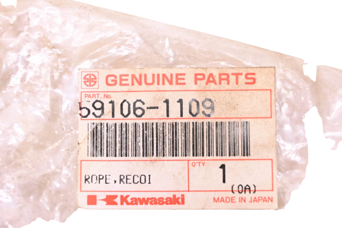 New OEM Kawasaki 59106-1109 Recoil Rope NOS