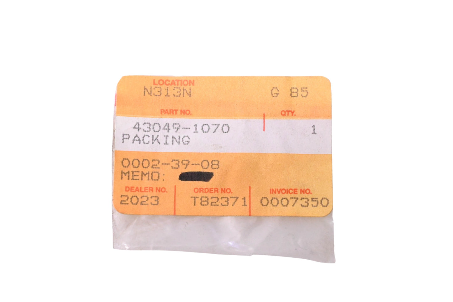 New OEM Kawasaki 43049-1070 Packing NOS