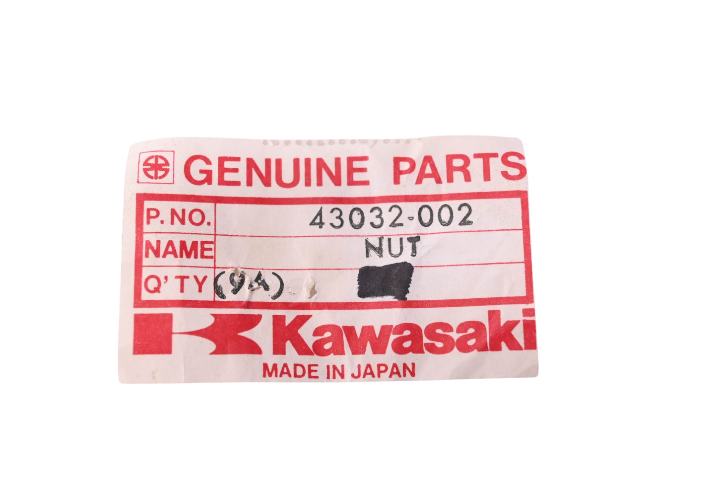 New OEM Kawasaki 43032-002 6MM Nuts Qty 2 NOS