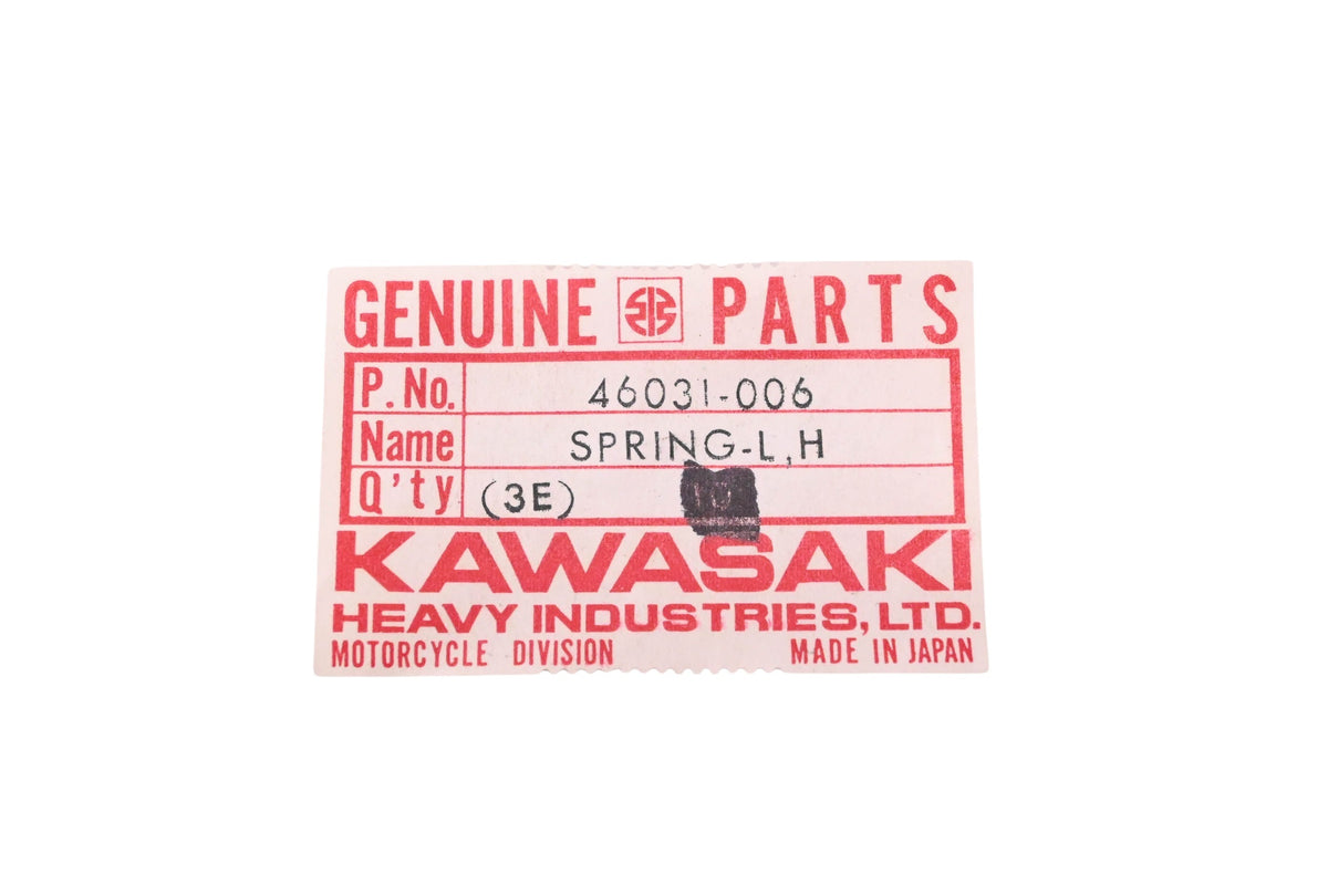 New OEM Kawasaki 46031-006 Left Switch Knob Spring NOS