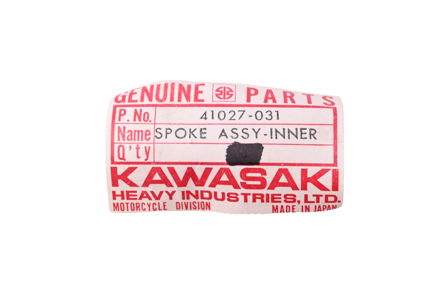 New OEM Kawasaki 41027-031 Inner Spoke NOS
