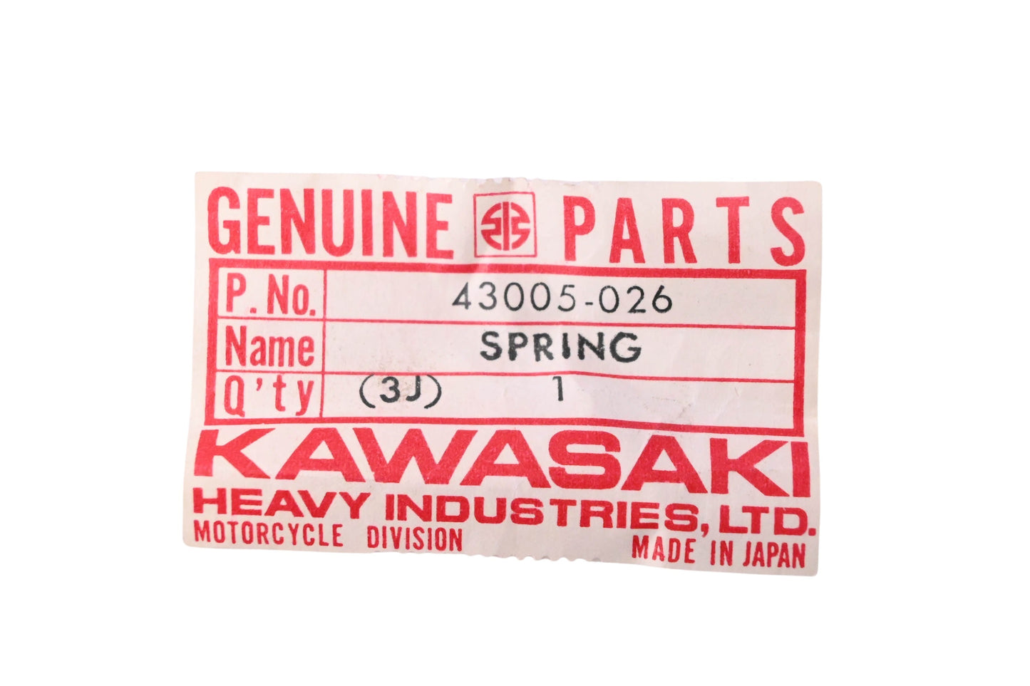 New OEM Kawasaki 43005-026 Brake Pedal Spring NOS