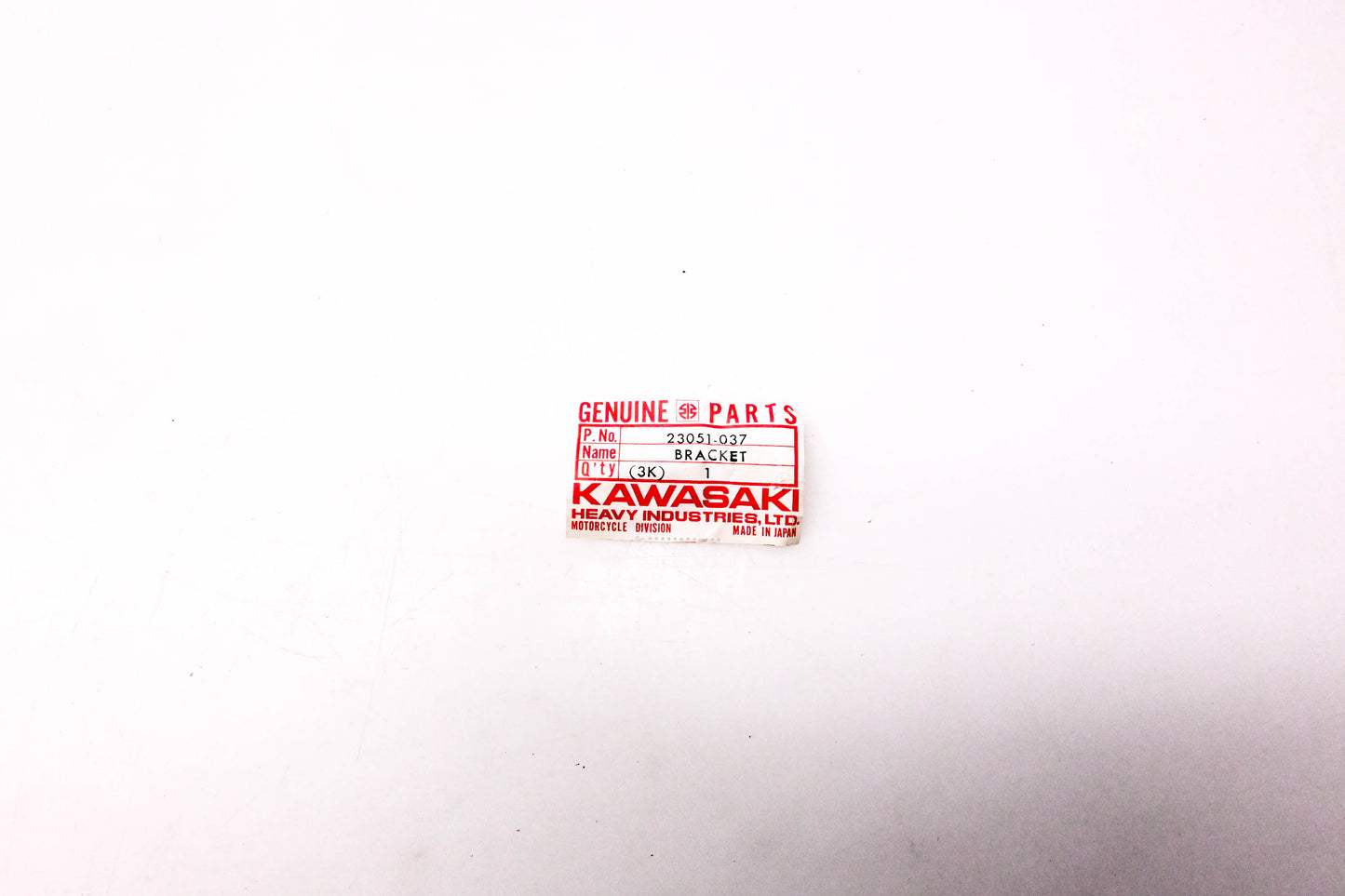 New OEM Kawasaki 23051-037 Rear Signal Light Bracket NOS