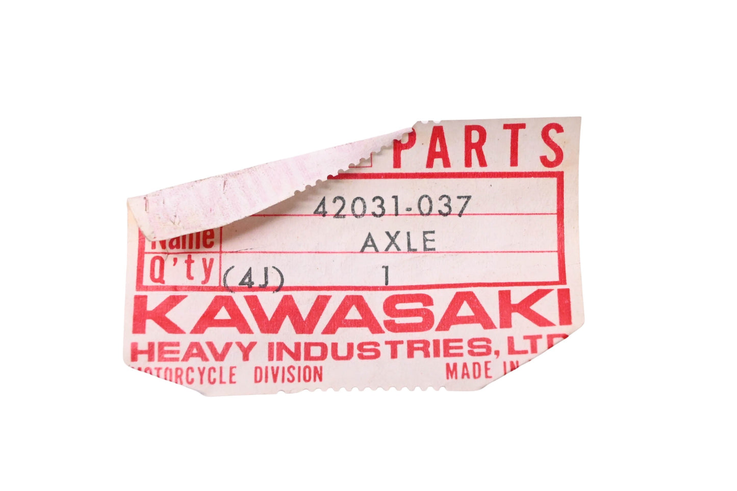 New OEM Kawasaki 42031-037 Rear Axle NOS