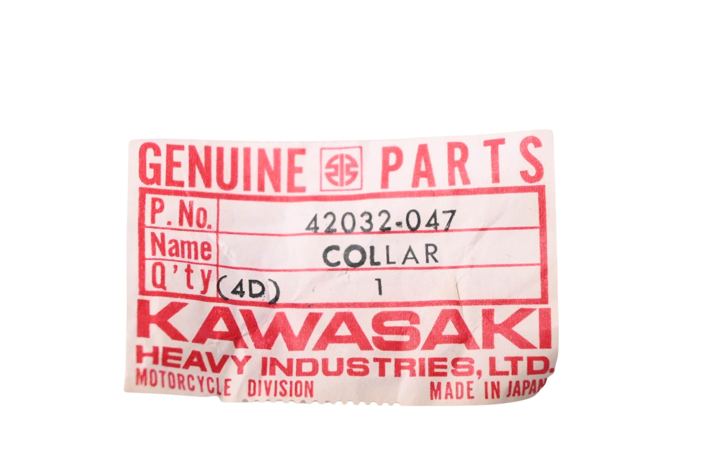 New OEM Kawasaki 42032-047 Right Rear Axle Collar NOS