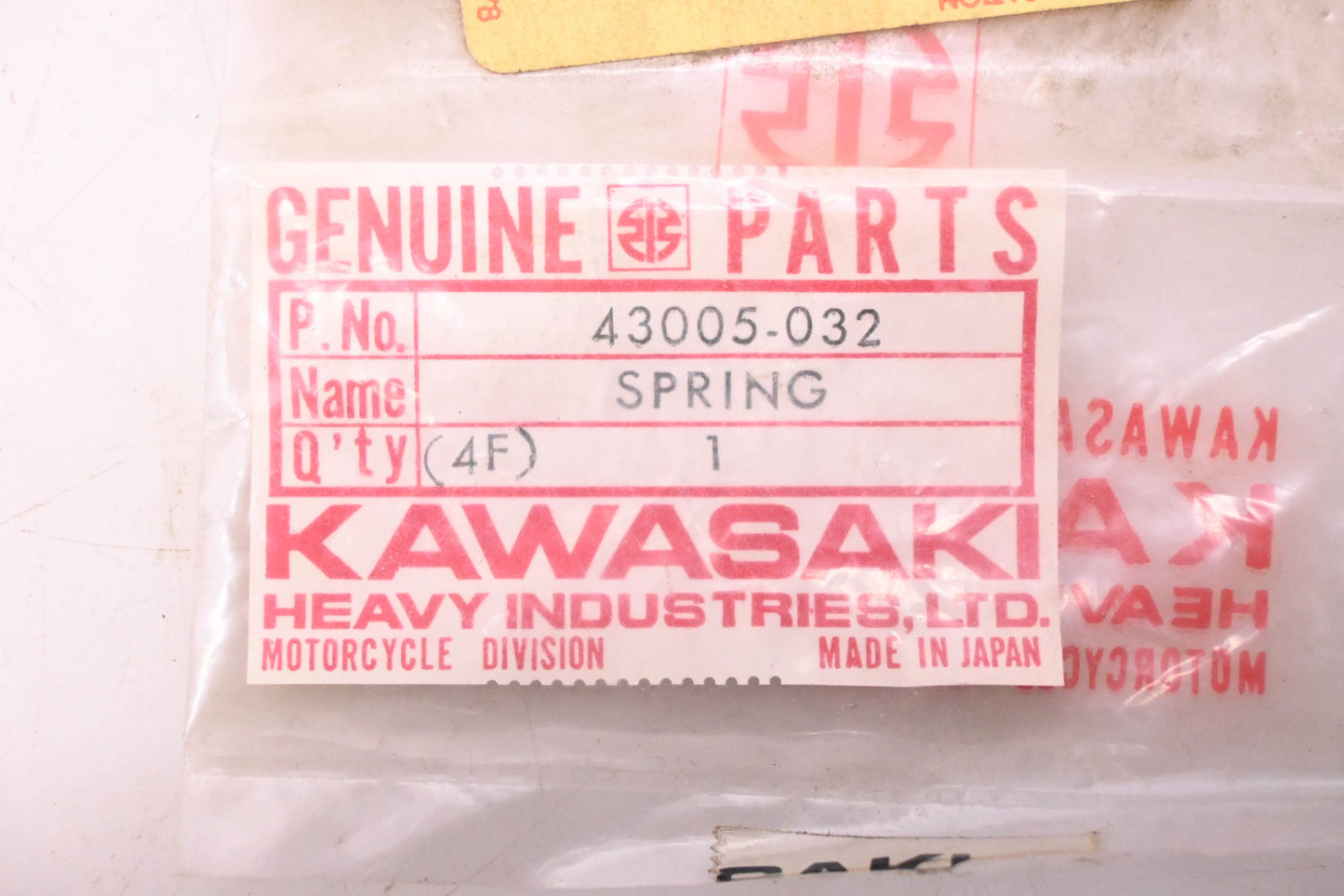 New OEM Kawasaki 43005-032 Spring Brake Spring NOS
