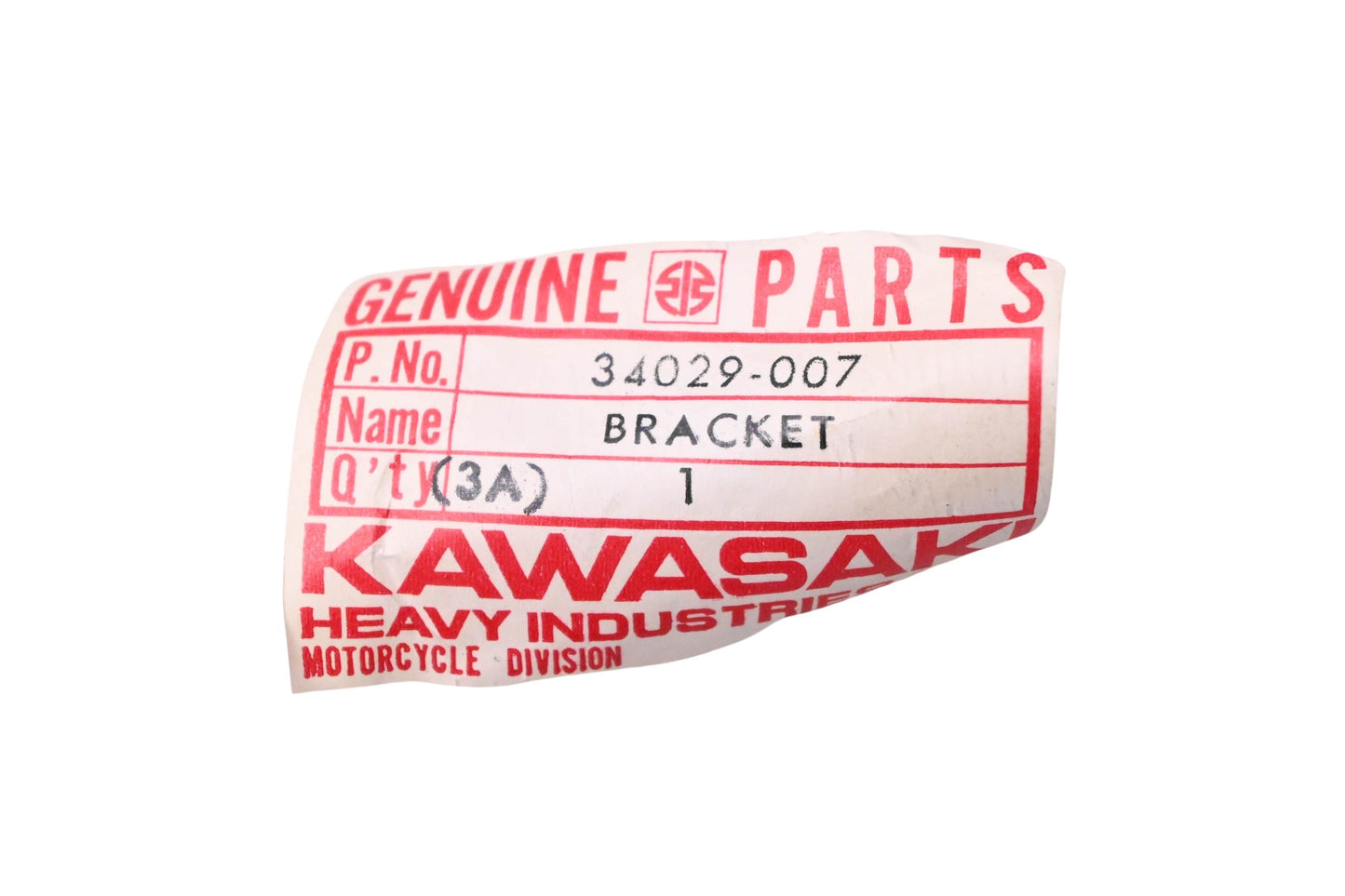 New OEM Kawasaki 34029-007 Rear Footrest Bar Bracket NOS