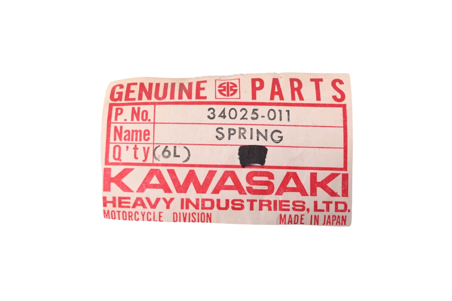New OEM Kawasaki 34025-011 Side Stand Return Spring NOS