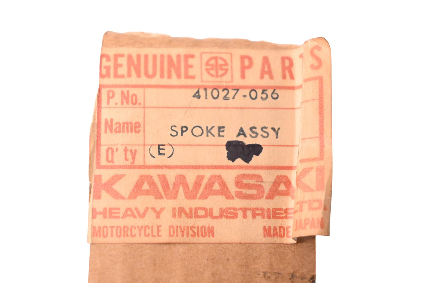 New OEM Kawasaki 41027-056 Rear Inner Spoke Assembly NOS