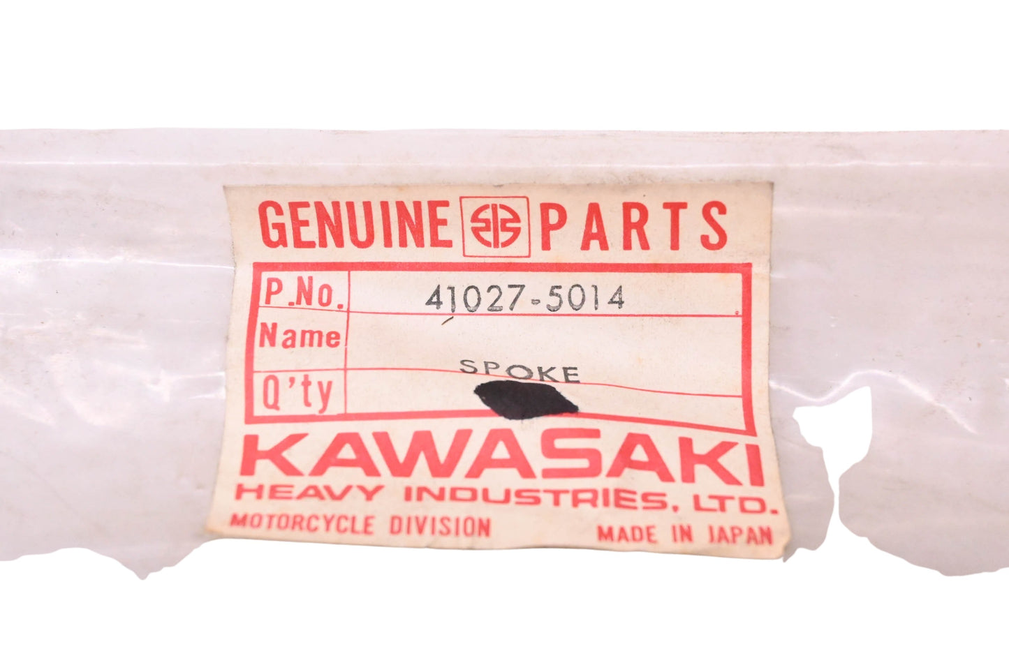 New OEM Kawasaki 41027-5014 Right Front Spoke & Nipple NOS