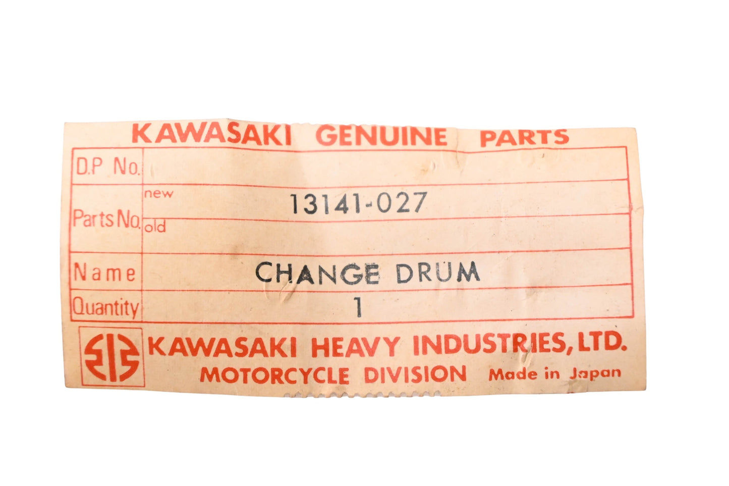 New OEM Kawasaki 13141-027 Gear Shift Change Drum NOS