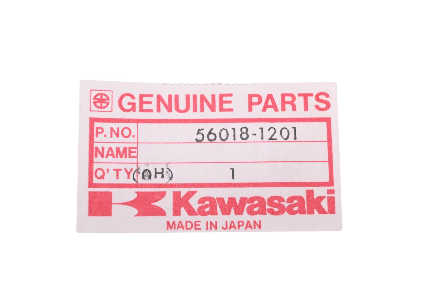 New OEM Kawasaki 56018-1201 Side Cover Emblem NOS