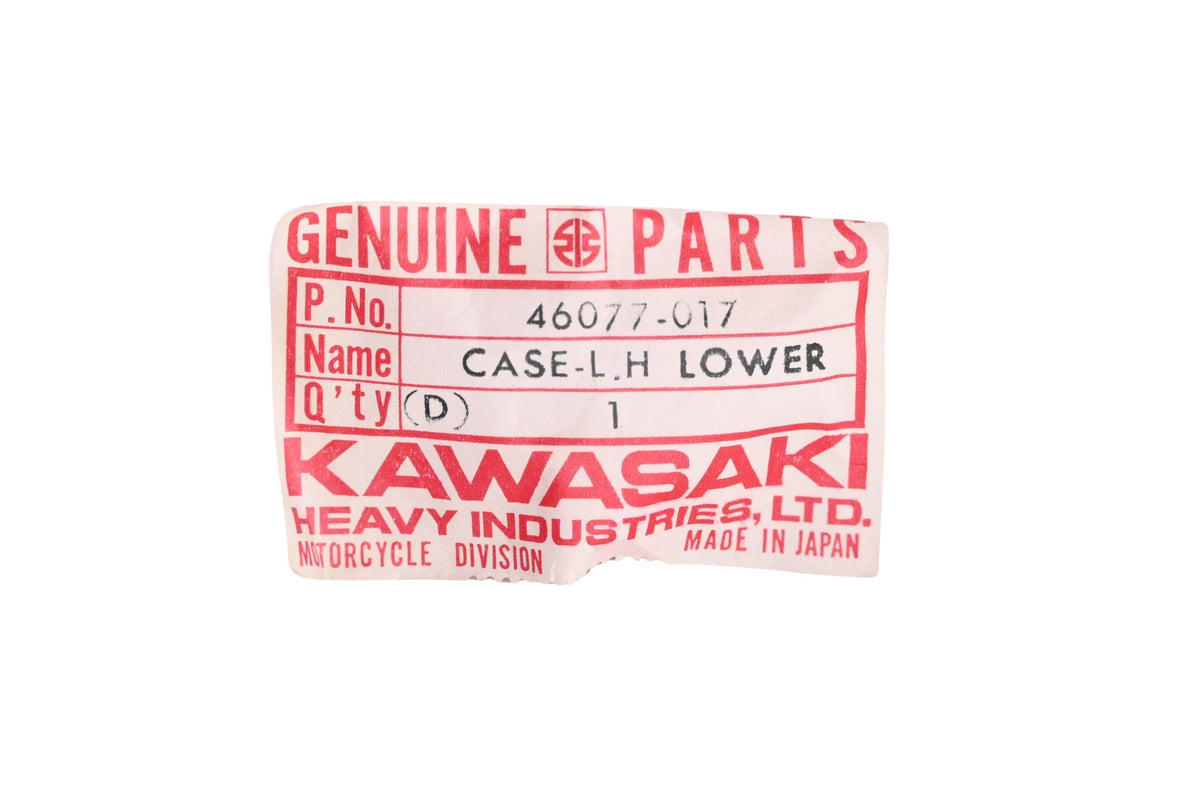 New OEM Kawasaki 46077-017 Lower Left Switch Case Housing NOS