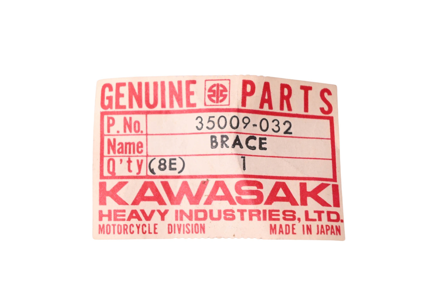 New OEM Kawasaki 35009-032 Front Fender Brace NOS