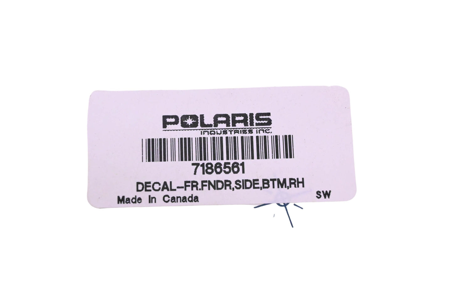 New OEM Polaris 7186561 Front Right Bottom Fender Decal NOS