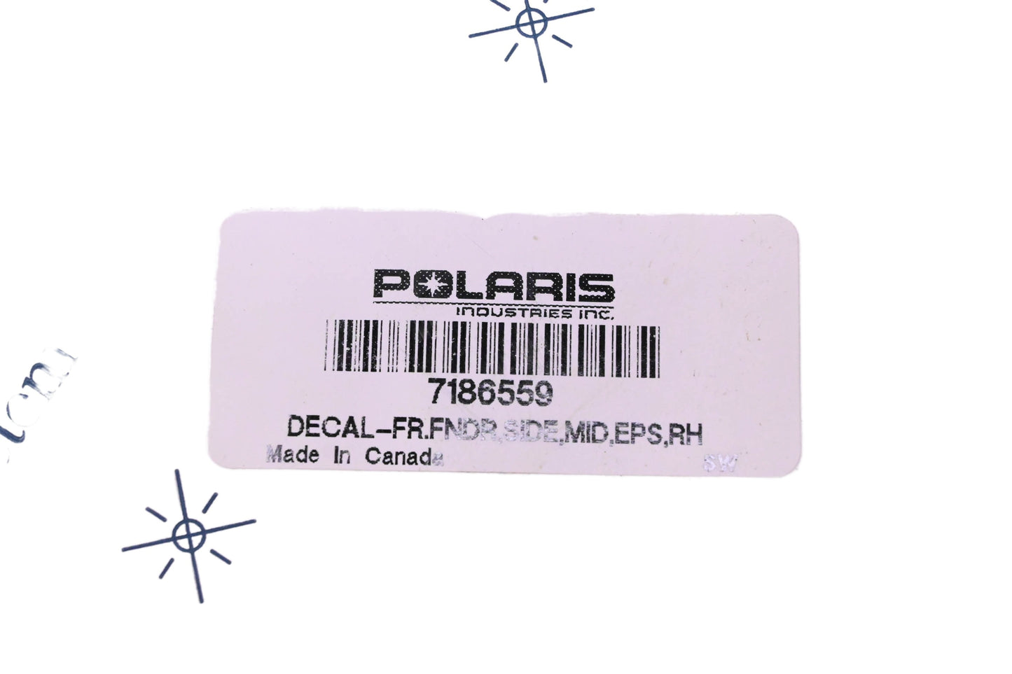 New OEM Polaris 7186559 Front Right Fender Decal NOS