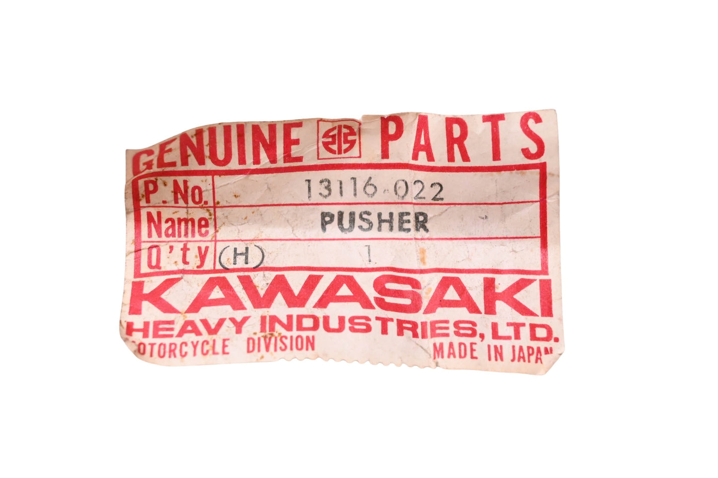 New OEM Kawasaki 13116-022 Clutch Spring Pusher NOS
