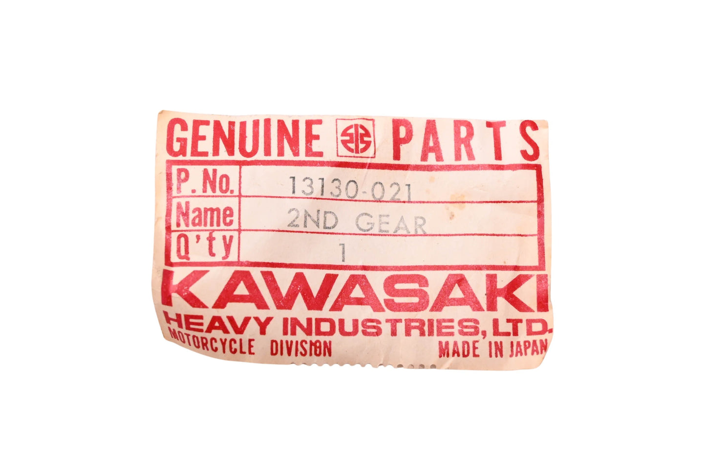 New OEM Kawasaki 13130-021 Drive Shaft Second Gear NOS