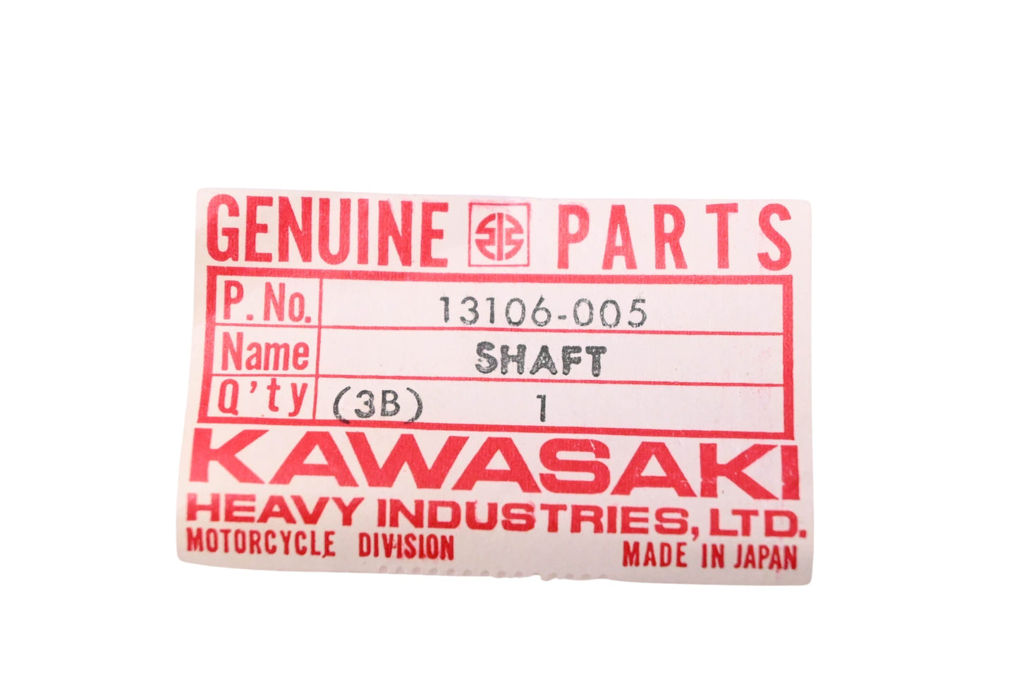 New OEM Kawasaki 13106-005 Clutch Release Shaft NOS