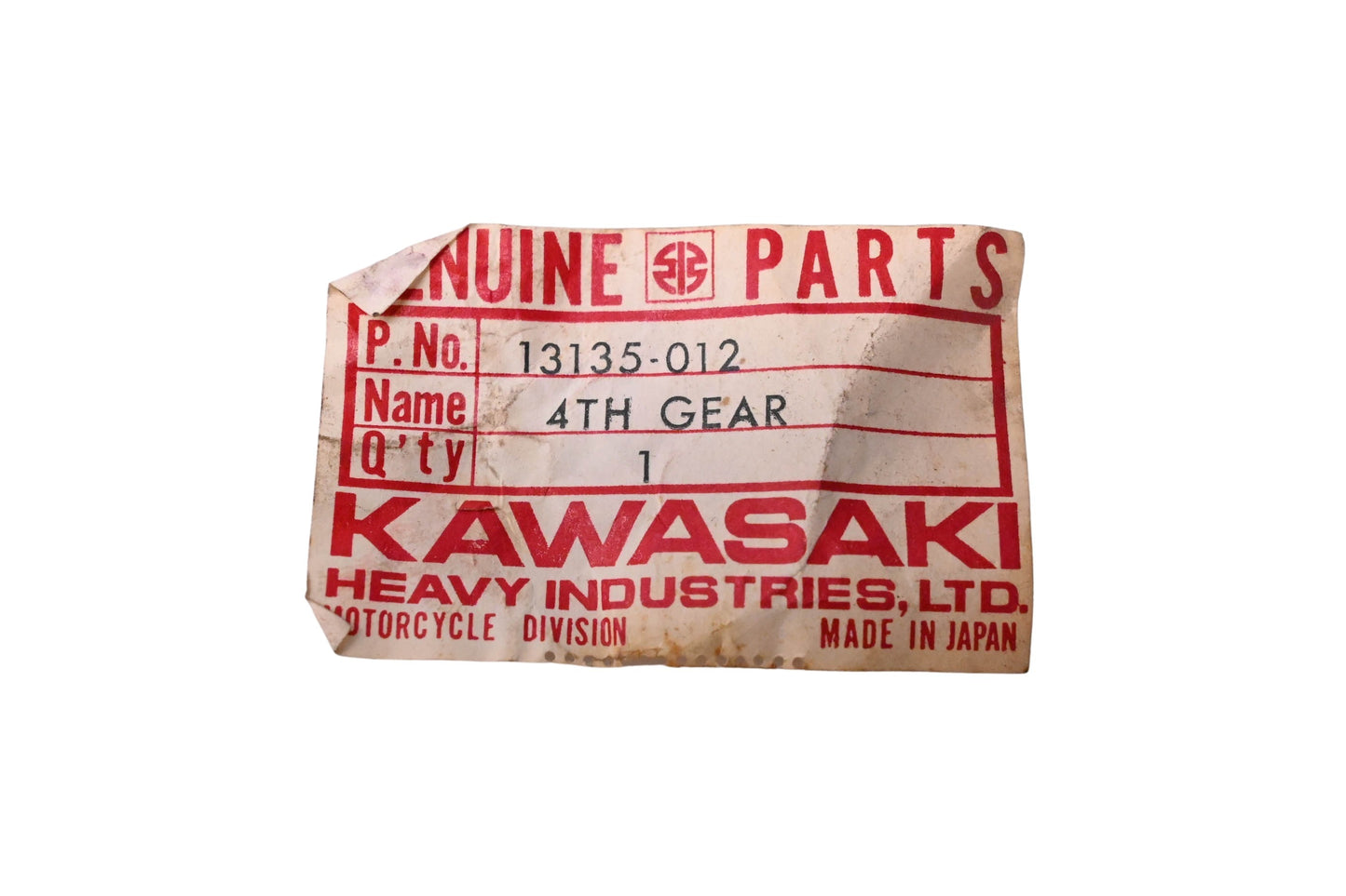 New OEM Kawasaki 13135-012 4TH Output Gear NOS