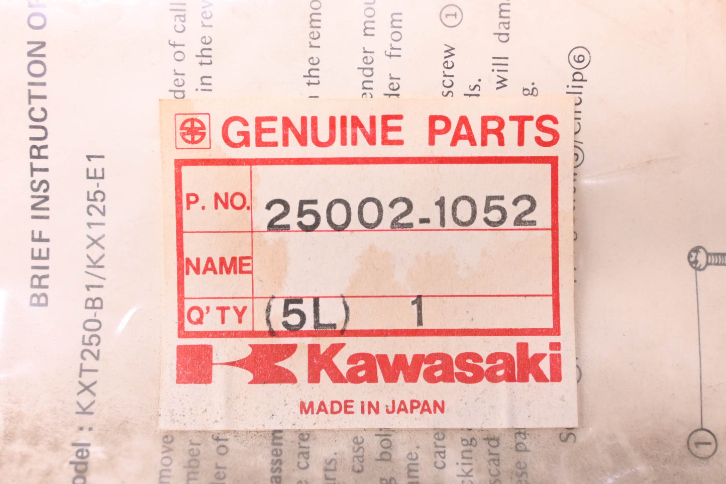 New OEM Kawasaki 25002-1052 Damping Knob Replacement Kit NOS