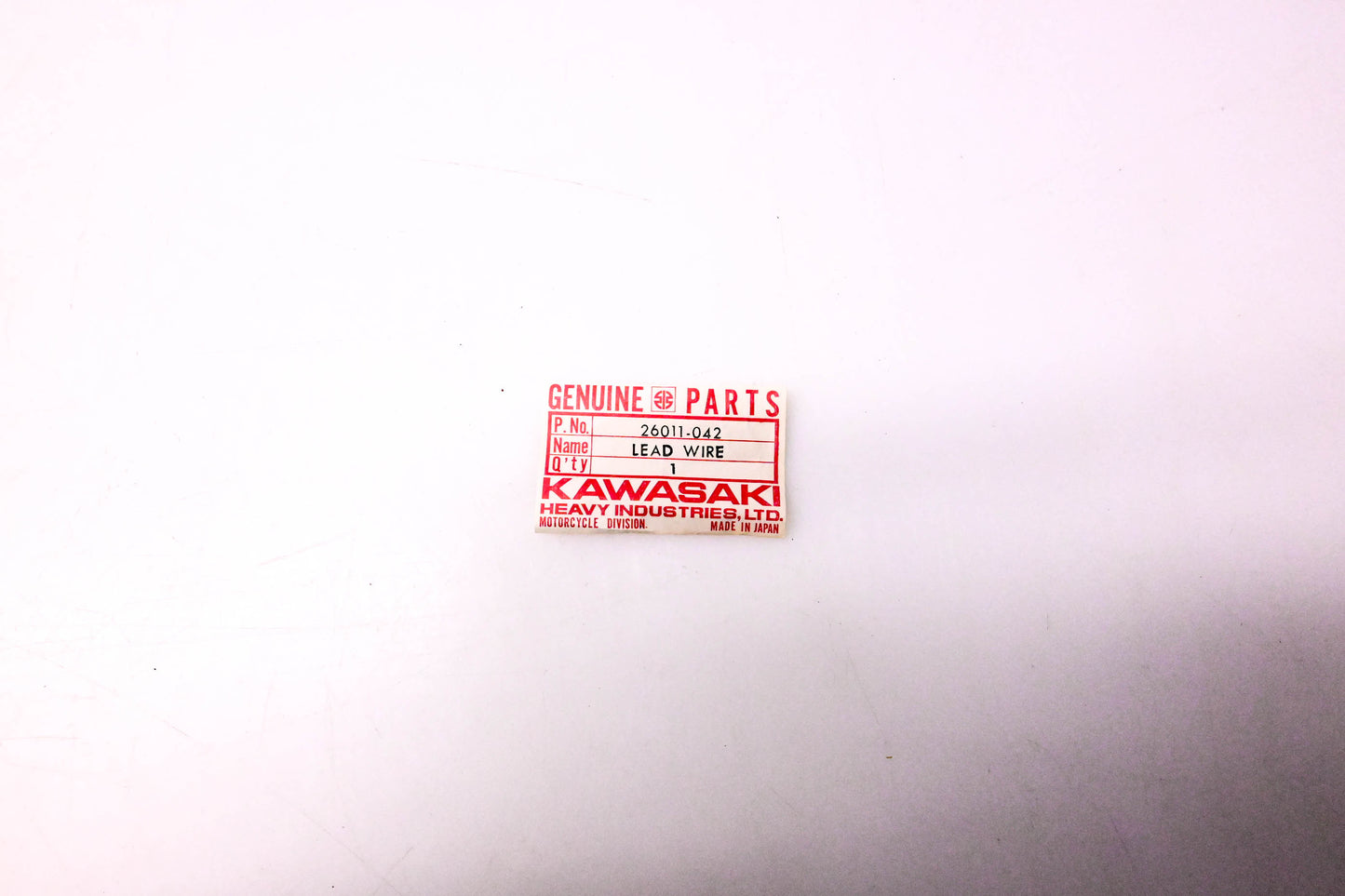 New OEM Kawasaki 26011-042 Lead Wire NOS