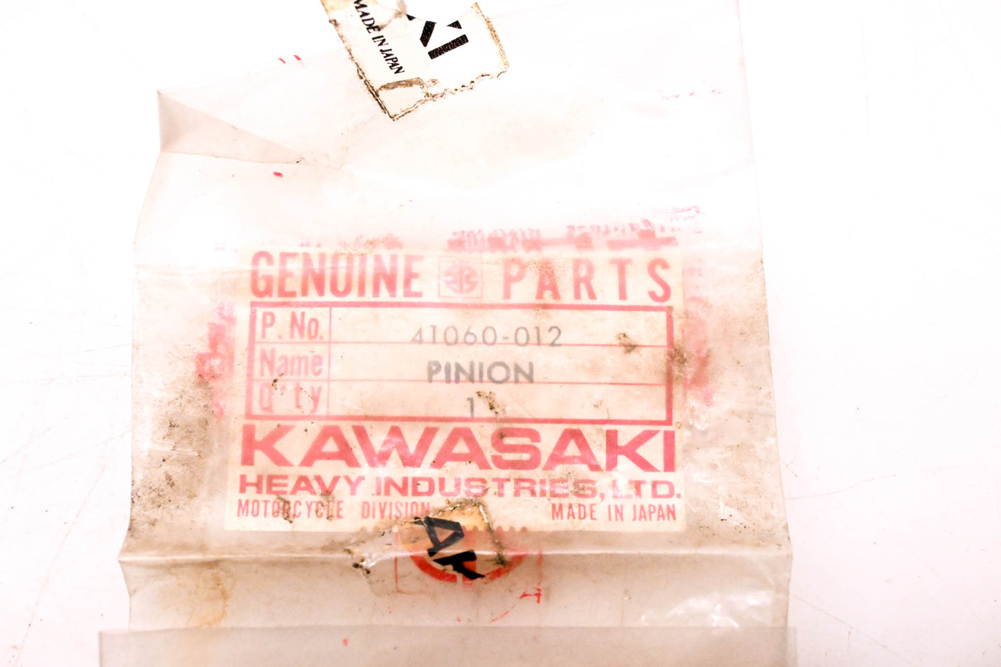 New OEM Kawasaki 41060-012 Speedometer Pinion Gear NOS