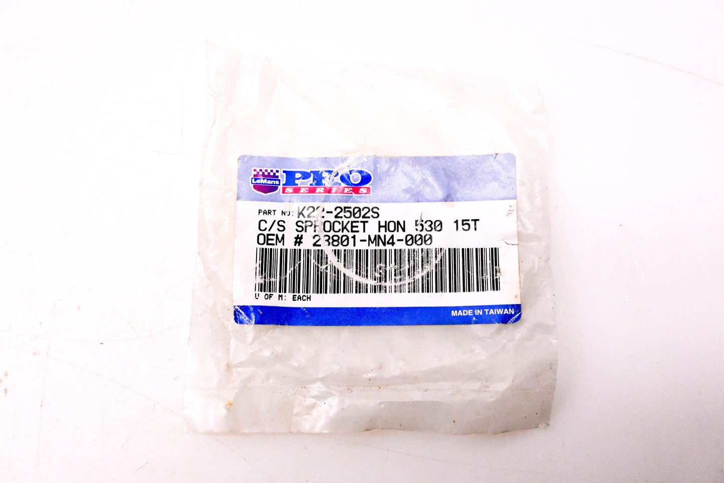 LeMans K22-2502S, 28801-MN4-000 Sprocket 15t NOS
