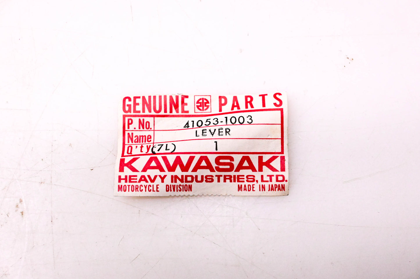 New OEM Kawasaki 41053-1003 Front Brake Cam Lever NOS