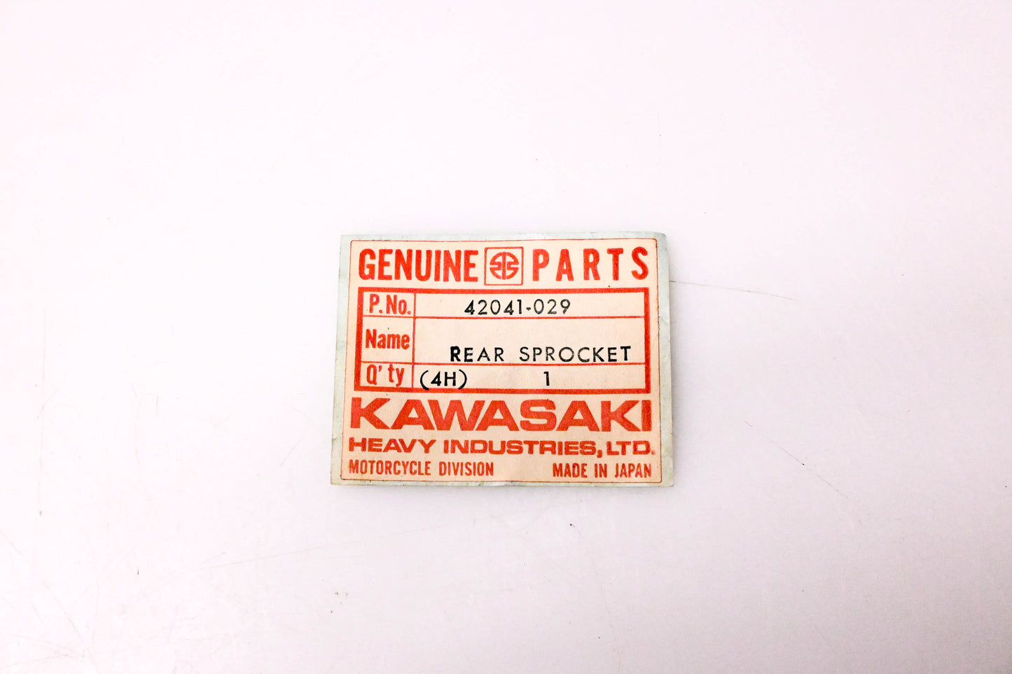 New OEM Kawasaki 42041-029 Rear Wheel Sprocket NOS