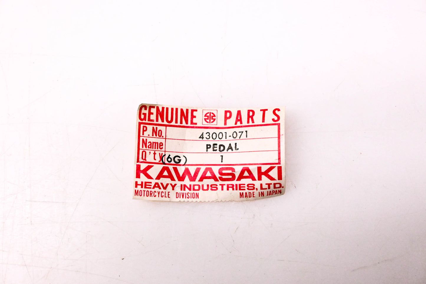New OEM Kawasaki 43001-071 Brake Pedal NOS