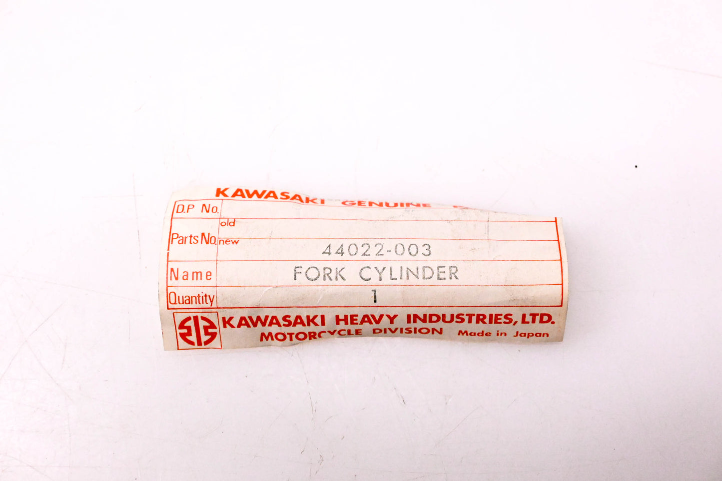 New OEM Kawasaki 44022-003 Fork Cylinder Bolt NOS