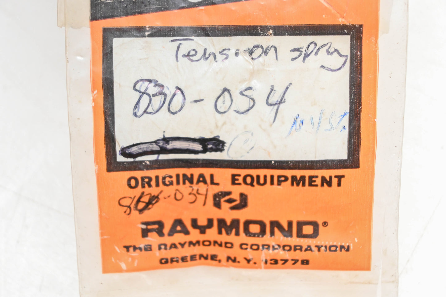 Raymond 830-054 Brake Lever Tension Spring NOS