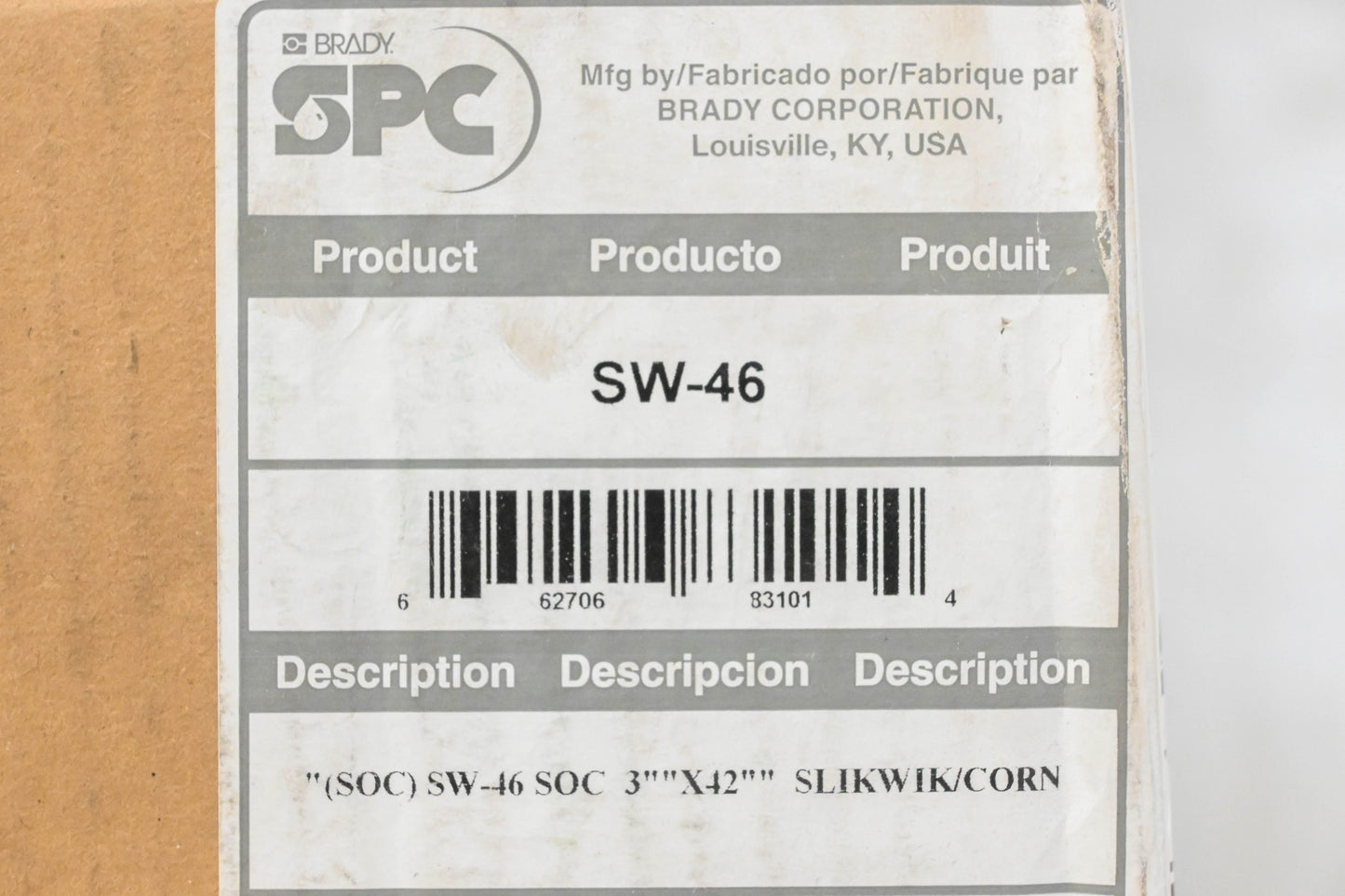 SPC SW-46, 34902600 Slikwik 3"x42" Absorbent Soc NOS
