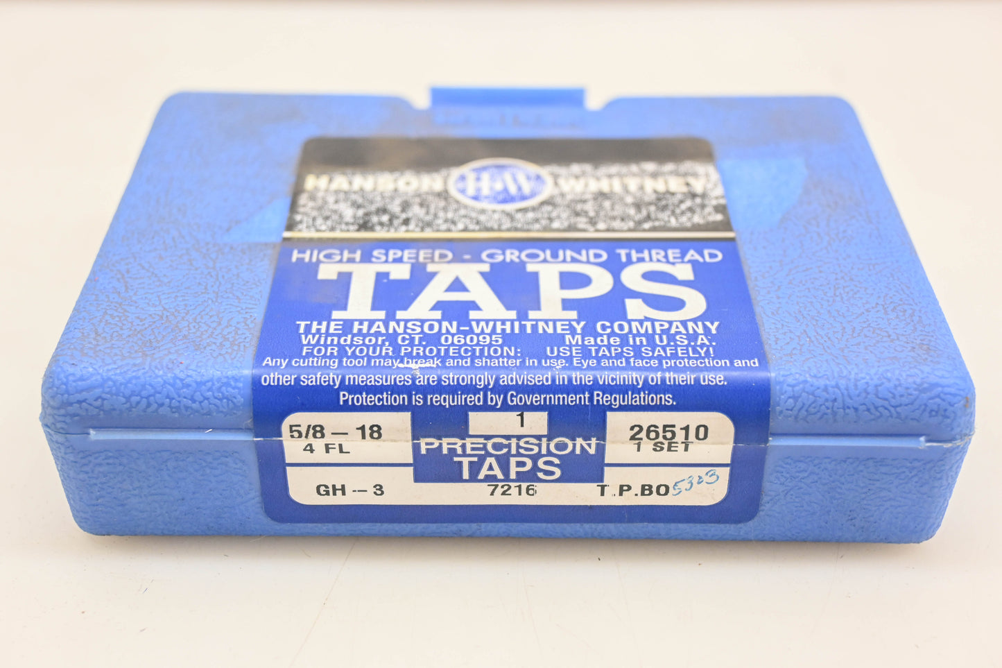 Hanson-Whitney 26510, 26511, 26513 High Speed GH-3 5/8-18 Tap Kit