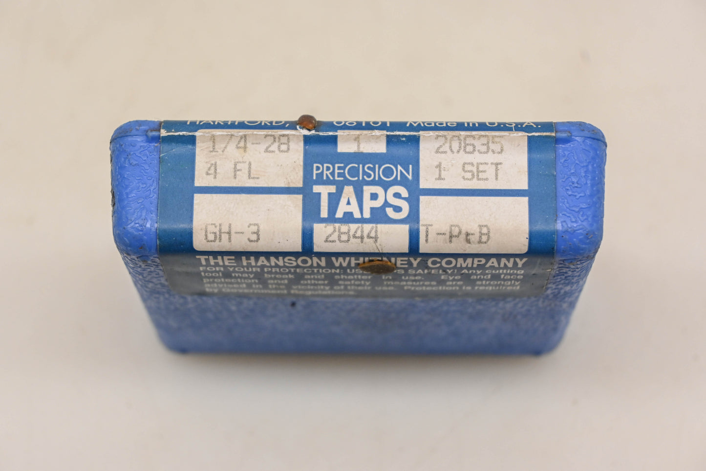 Hanson-Whitney 20635, 20636, 20638 1/4"-28 GH3 Hand Tap Kit NOS