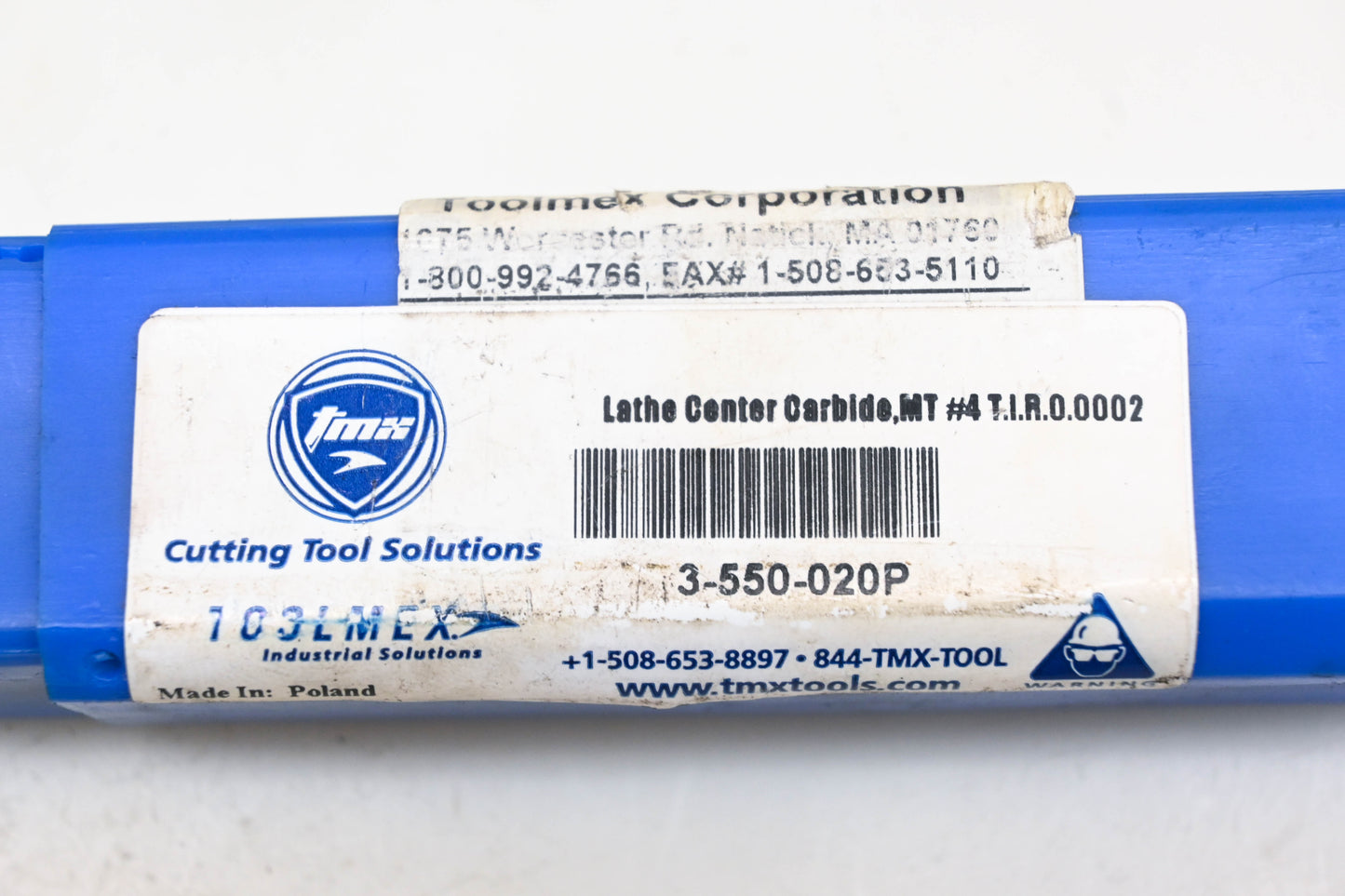 Toolmex 3-550-020P, 8711-4 Lathe Center Carbide NOS