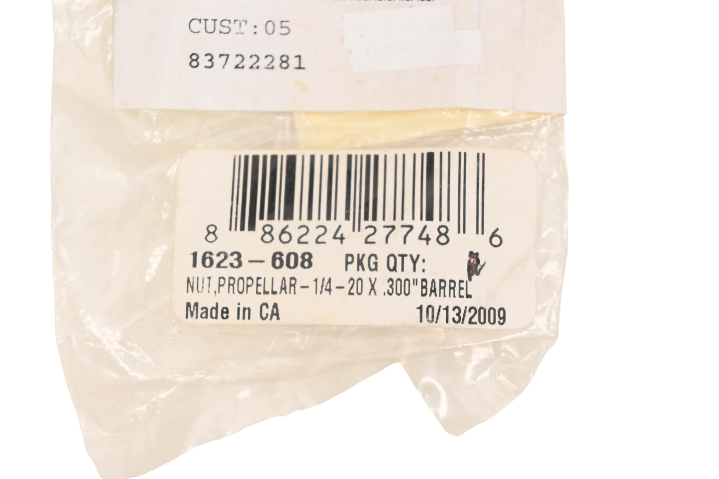 New OEM Arctic Cat 1623-608 Propeller Nut NOS