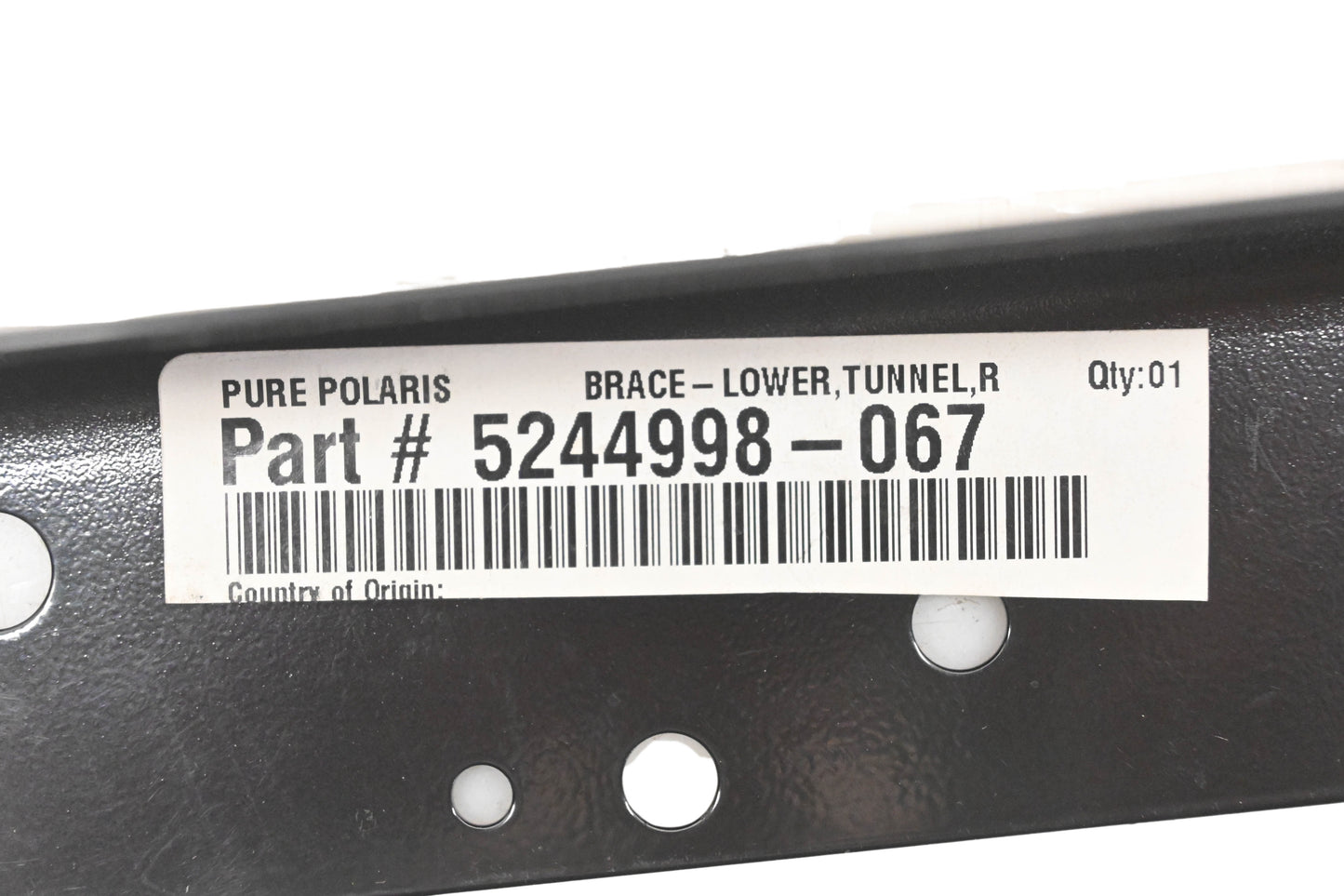New OEM Polaris 5244998-067 Black Righthand Lower Tunnel Brace NOS