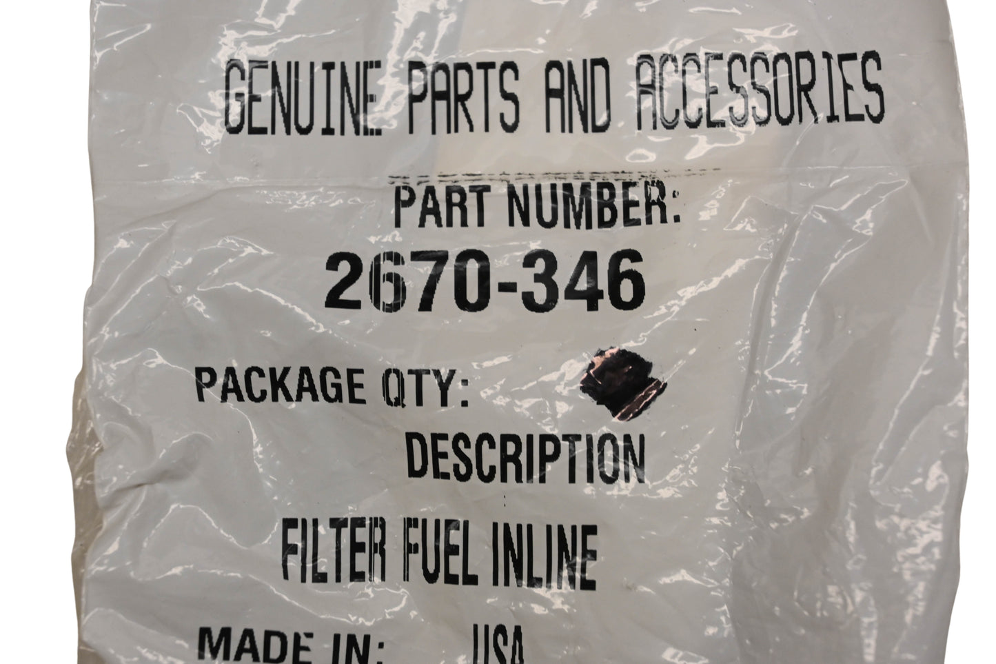New OEM Arctic Cat 2670-346 Inline Fuel Filter NOS